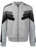 Neil Barrett - Zip-up Knitted Sweater - Men - Cotton/polyurethane/spandex/elastane/viscose - Xl, Grey, Cotton/polyurethane/spandex/elastane/viscose