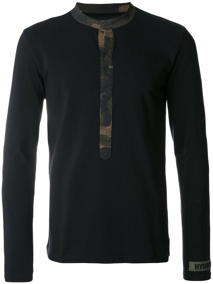 Hydrogen - Camouflage Trim Top - Men - Cotton - S, Black, Cotton