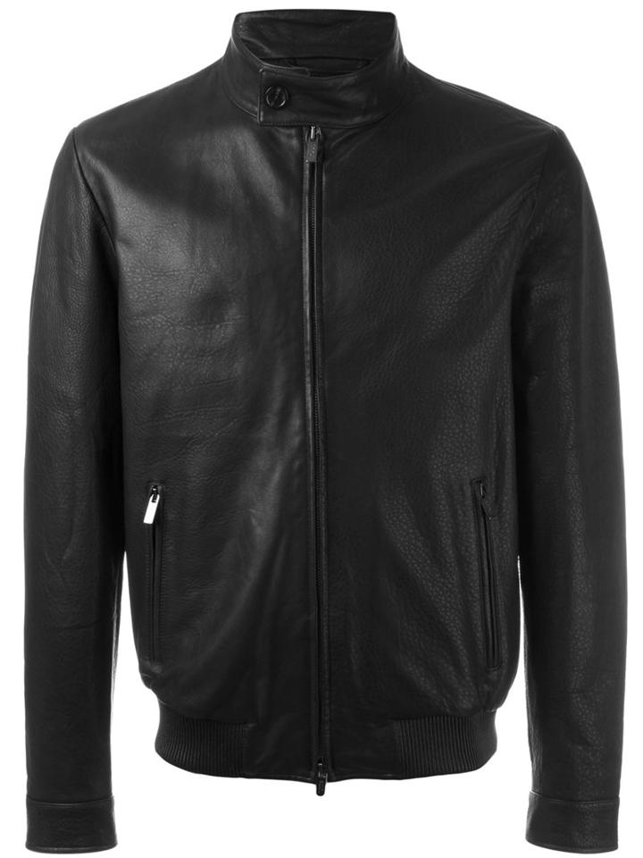 Tod's Zip Pocket Jacket, Men's, Size: Large, Black, Sheep Skin/shearling/polyester/viscose