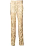 Lemaire Patterned Straight Trousers - Yellow