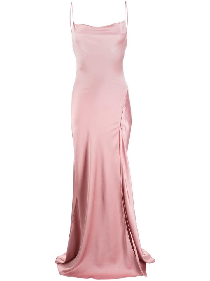 Jonathan Simkhai Long Flared Slip Dress - Pink