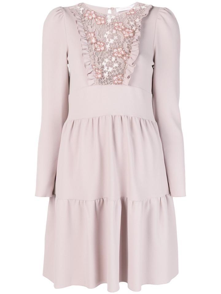 See By Chloé Lace Panel Dress - Nude & Neutrals