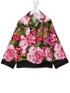 Dolce & Gabbana Kids Rose Print Shirt, Girl's, Size: 10 Yrs, Pink/purple