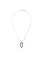 Jacquie Aiche Crystal Hanging Pendant Necklace - Rose Gold