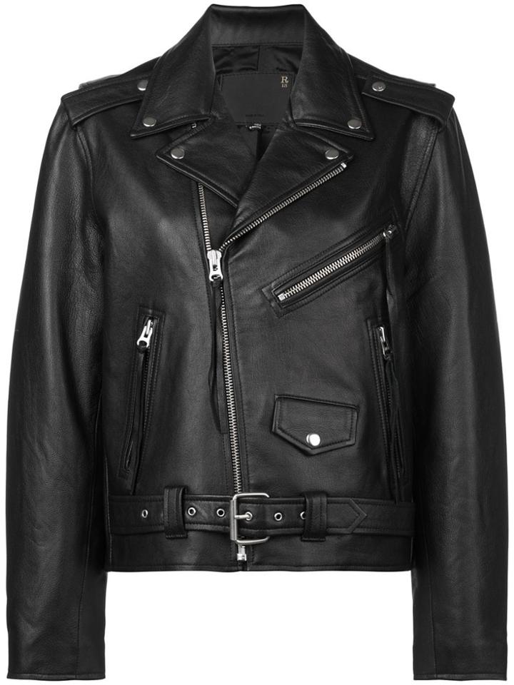 R13 Reversible Leather Jacket - Black