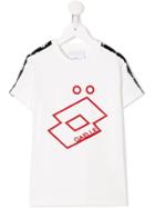 Gaelle Paris Kids X Lotto Logo Band T-shirt - White