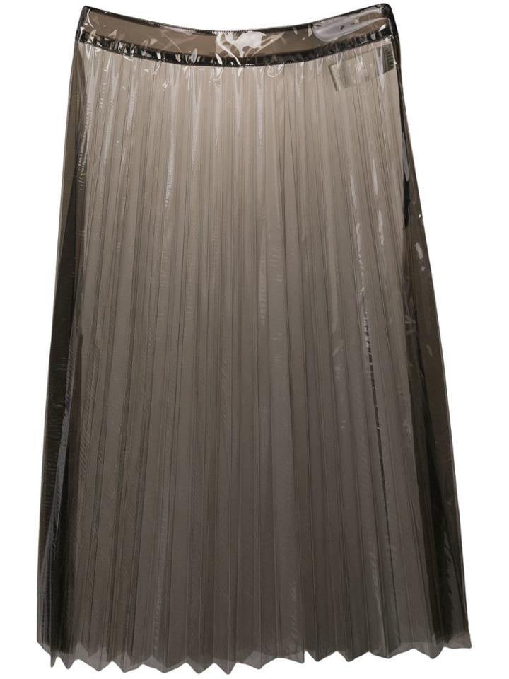 Ssheena Transparent Pleated Skirt - Black