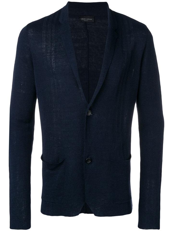Roberto Collina Navy Lightweight Cardigan - Blue