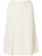 Pringle Of Scotland A-line Knitted Skirt - Nude & Neutrals