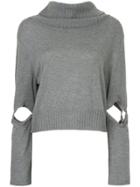 Taylor Cut-out Sleeve Jumper - Grey