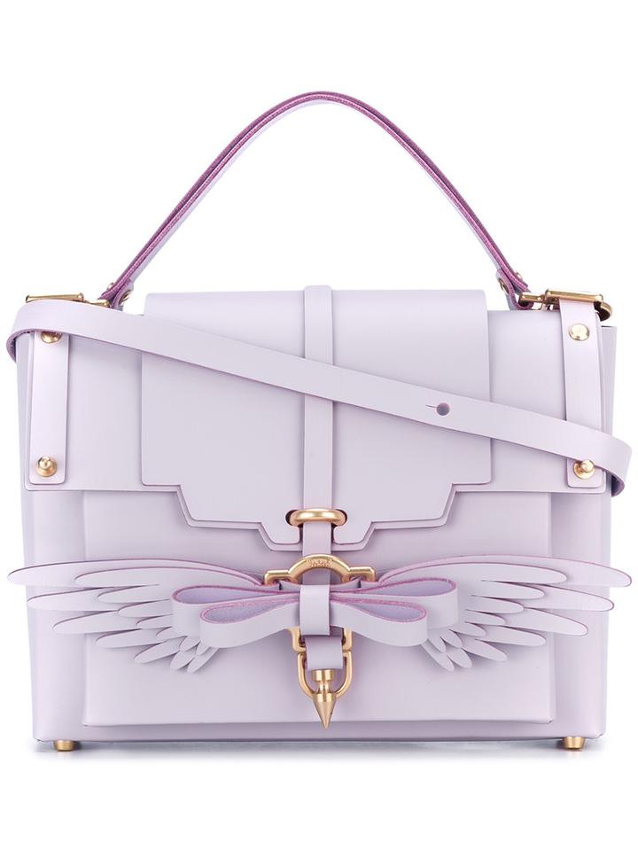 Niels Peeraer - Wings Motif Tote - Women - Calf Leather - One Size, Pink/purple, Calf Leather