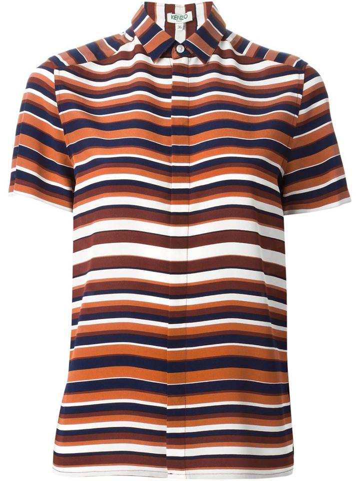 Kenzo Short Sleeve Striped Shirt