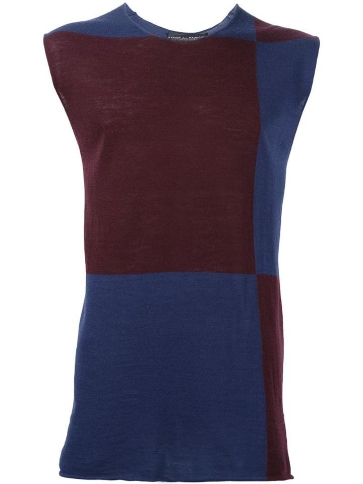 Comme Des Garçons Pre-owned Colour Block Knit Top - Pink