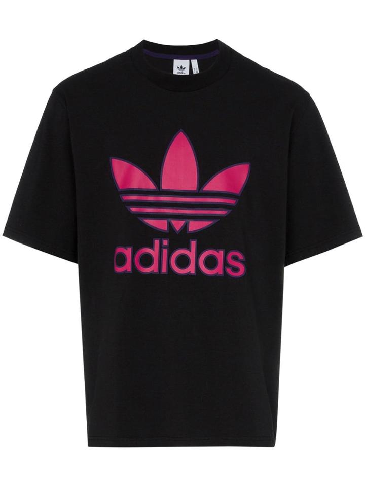 Adidas Logo Print Cotton T-shirt - Black
