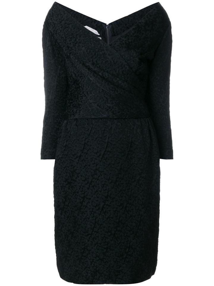 Hardy Amies Hardy Amies Cloqué Dress - Black