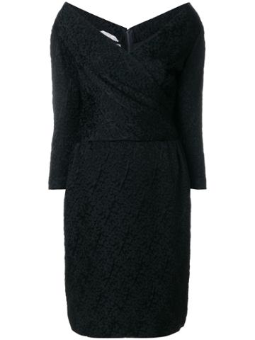 Hardy Amies Hardy Amies Cloqué Dress - Black