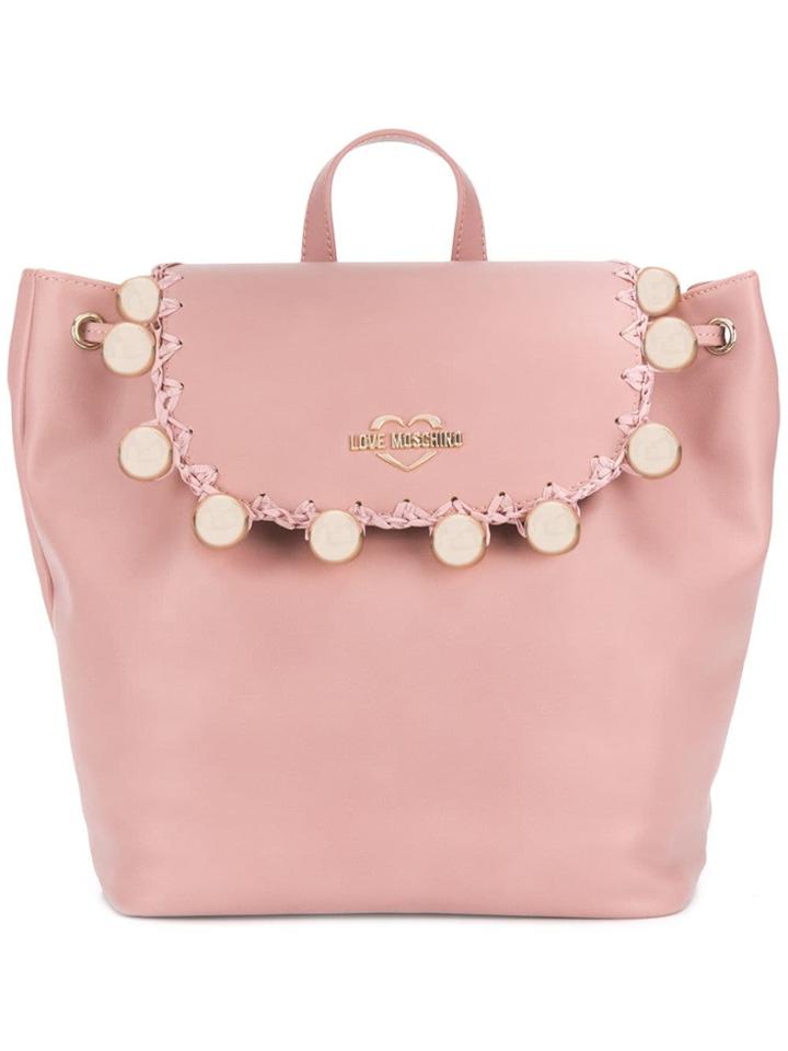 Love Moschino Ball Studded Backpack - Pink