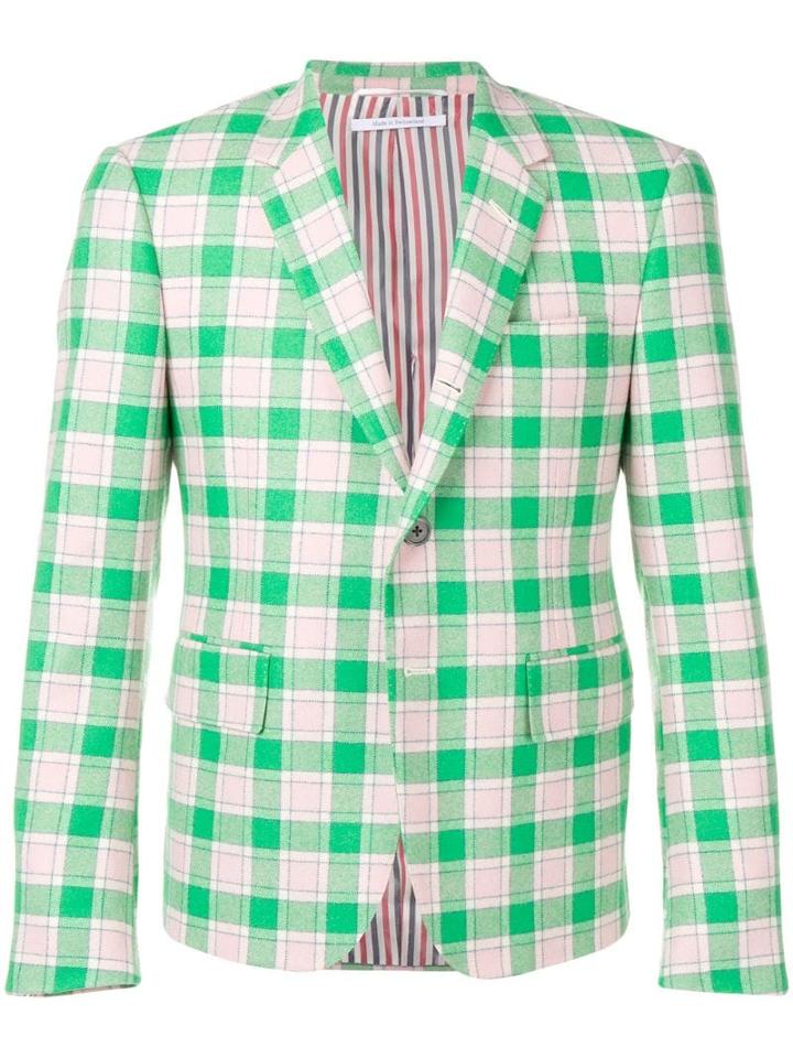 Thom Browne Small Box Check Sport Coat - Pink