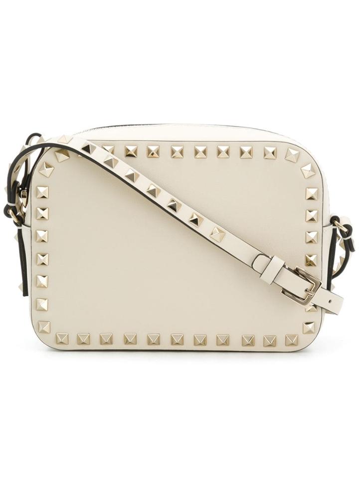 Valentino Valentino Garavani Rockstud Camera Crossbody Bag - White
