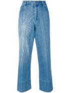 Stella Mccartney - Embellished Wide-leg Jeans - Women - Cotton/spandex/elastane - 29, Blue, Cotton/spandex/elastane