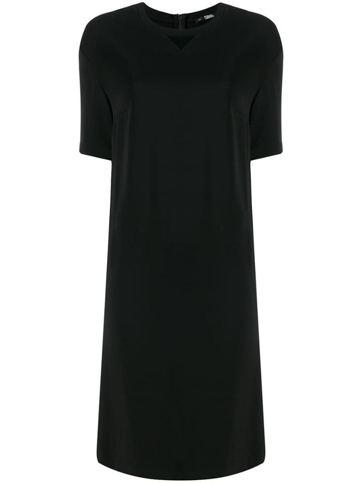 Karl Lagerfeld Snap Sides Midi Dress - Black