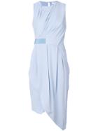 Carven Draped Asymmetric Dress - Blue