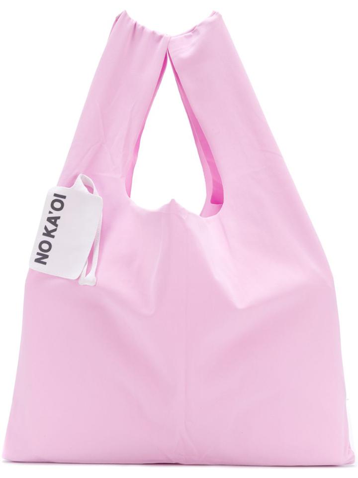No Ka' Oi Logo Tag Tote Bag - Pink & Purple