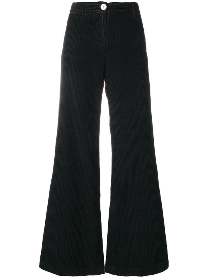 Masscob Teo Corduroy Flared Trousers - Black