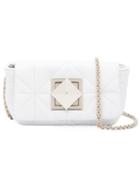 Sonia Rykiel Diamond Panel Shoulder Bag, Women's, White, Leather