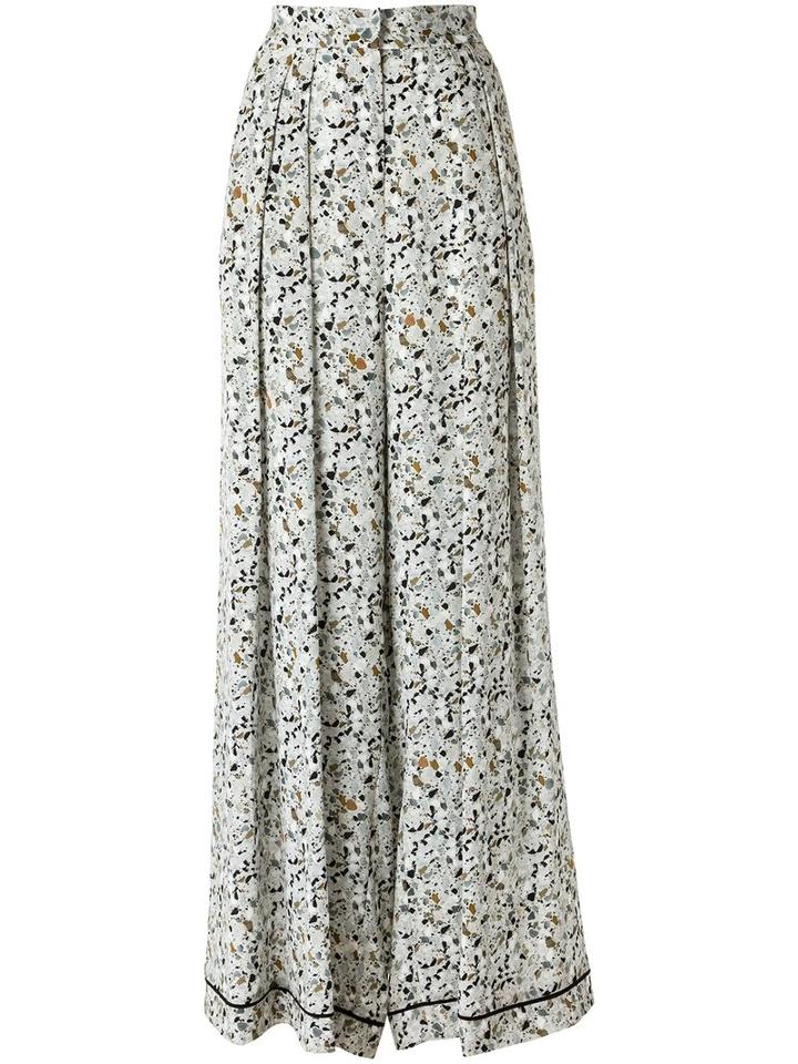 Andrea Marques Palazzo Pants, Women's, Size: 38, White, Silk