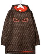Fendi Kids Teen Monster Eyes Hoodie - Neutrals