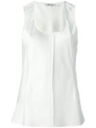 T By Alexander Wang - Open Seam Vest - Women - Silk/spandex/elastane - 6, White, Silk/spandex/elastane