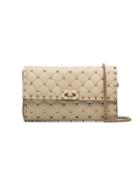 Valentino Rockstud Spike Quilted Clutch - Nude & Neutrals
