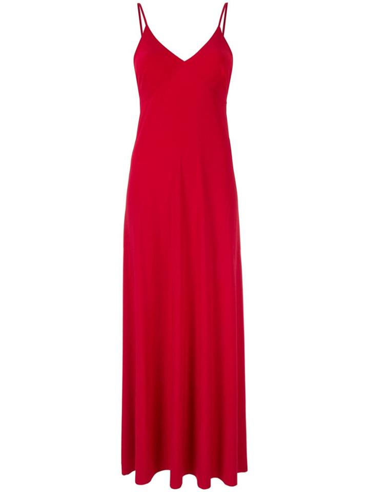 Norma Kamali Long Slip Dress - Red
