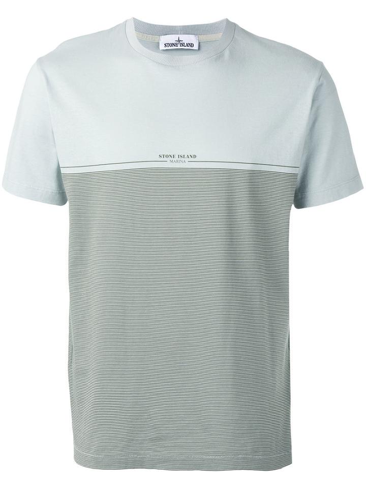 Stone Island - Two-tone T-shirt - Men - Cotton - Xxl, Grey, Cotton