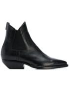 Officine Creative Pointed Panels Ankle Boots - Black