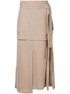 3.1 Phillip Lim Wool Patchwork Skirt - Neutrals