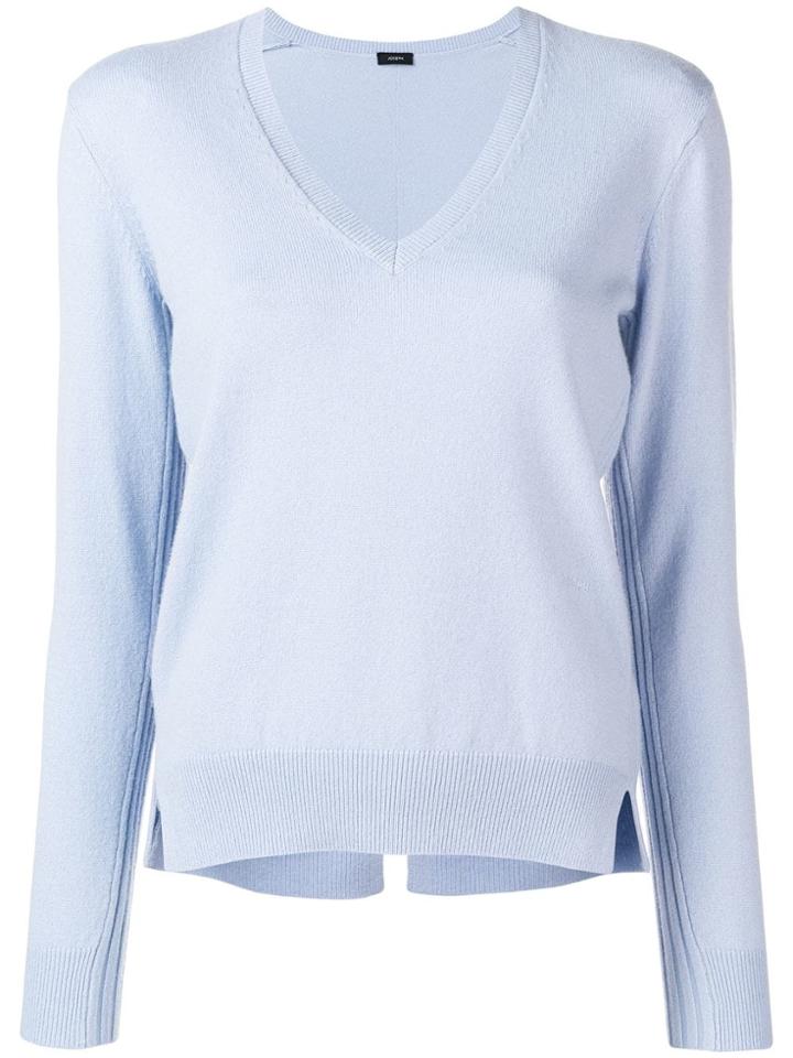 Joseph V-neck Knit Jumper - Blue