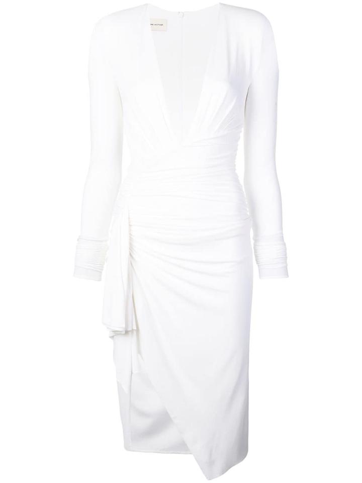 Alexandre Vauthier Side Knot Gathered Dress - White