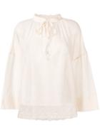 Semicouture Lace Trimmed Blouse - Neutrals