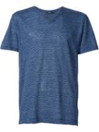 Vince Striped T-shirt, Men's, Size: S, Blue, Linen/flax