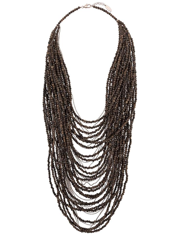 Brunello Cucinelli Multi-strap Necklace - Brown