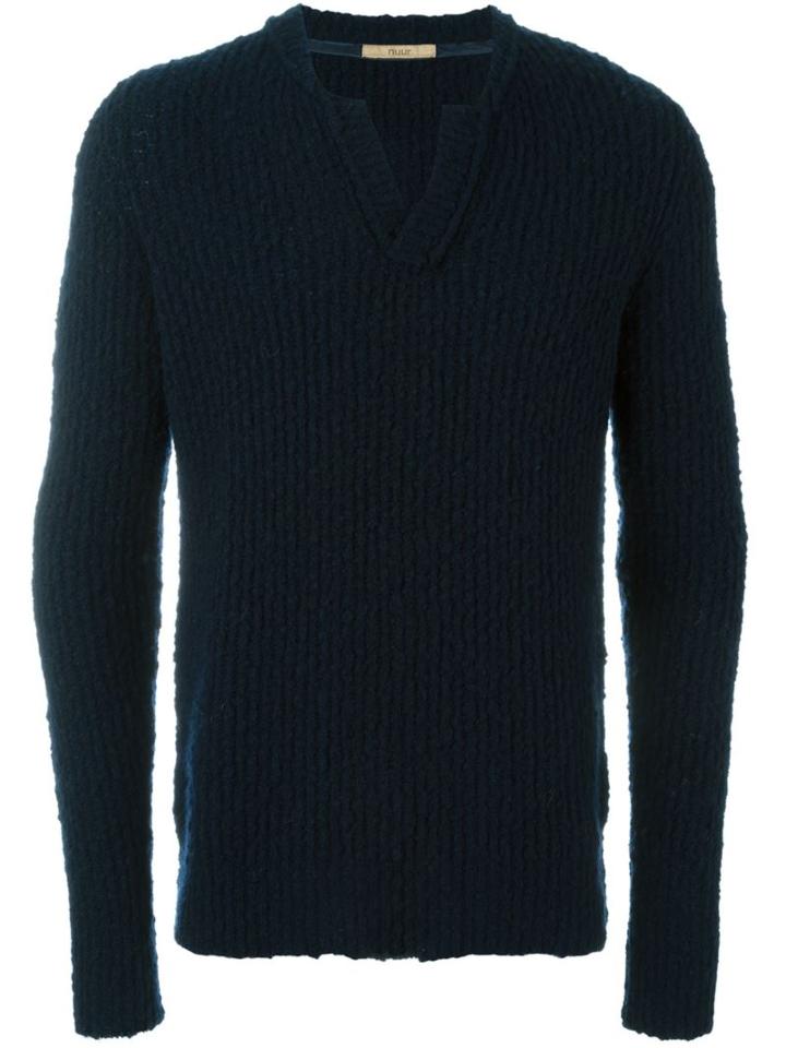 Nuur Crew Neck Jumper, Men's, Size: 48, Blue, Nylon/spandex/elastane/merino/polyacrylic