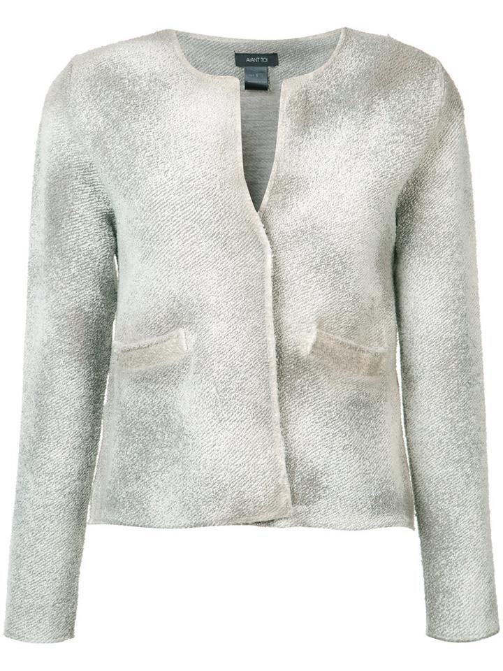 Avant Toi Open Jacket, Women's, Size: Large, Nude/neutrals, Cotton/linen/flax/polyamide/wool