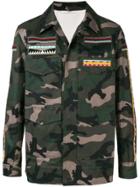 Valentino Embroidered Camouflage Jacket - Green