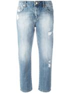 Michael Michael Kors Distressed Cropped Jeans - Blue