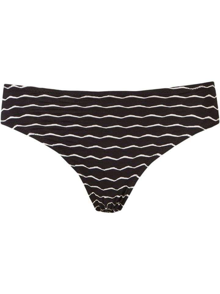 Amir Slama Striped Bikini Bottom, Women's, Size: P, Black, Polyamide/spandex/elastane