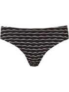 Amir Slama Striped Bikini Bottom, Women's, Size: P, Black, Polyamide/spandex/elastane