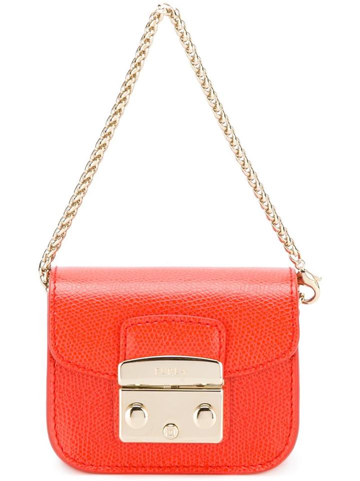 Furla Mini Flap Opening Tote, Women's, Yellow/orange