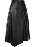 Loveless Asymmetric Midi Skirt - Black